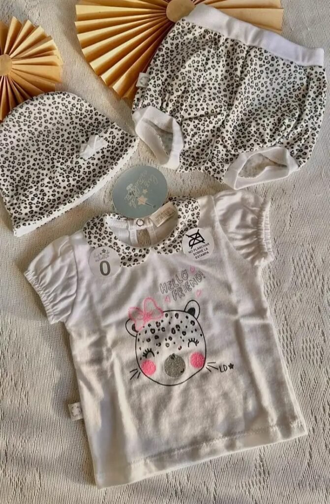 Set de nena para beba 3 piezas